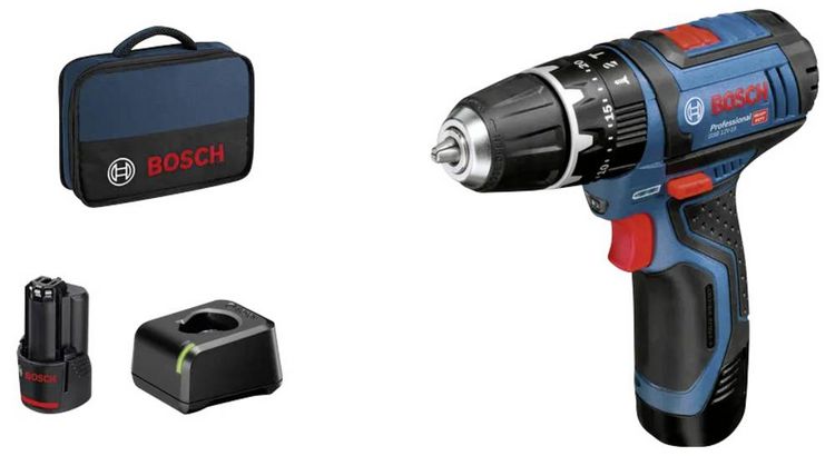 Produktbild: Bosch Professional GSB 12V-15 2-Gang-Akku-Schlagbohrschrauber inkl. 2. Akku