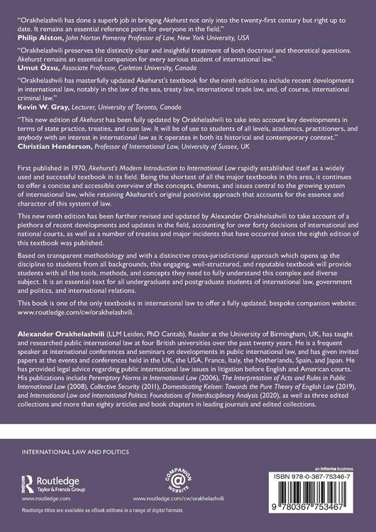 Produktbild: Akehurst's Modern Introduction to International Law