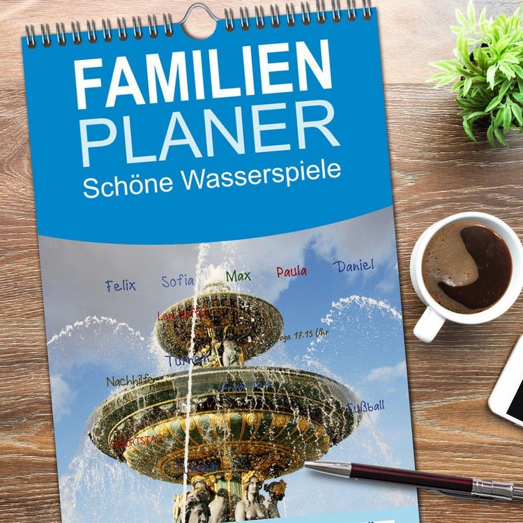Produktbild: Familienplaner 2026 - Sch&ouml;ne Wasserspiele mit 5 Spalten (Wandkalender, 21 x 45 cm) CALVENDO