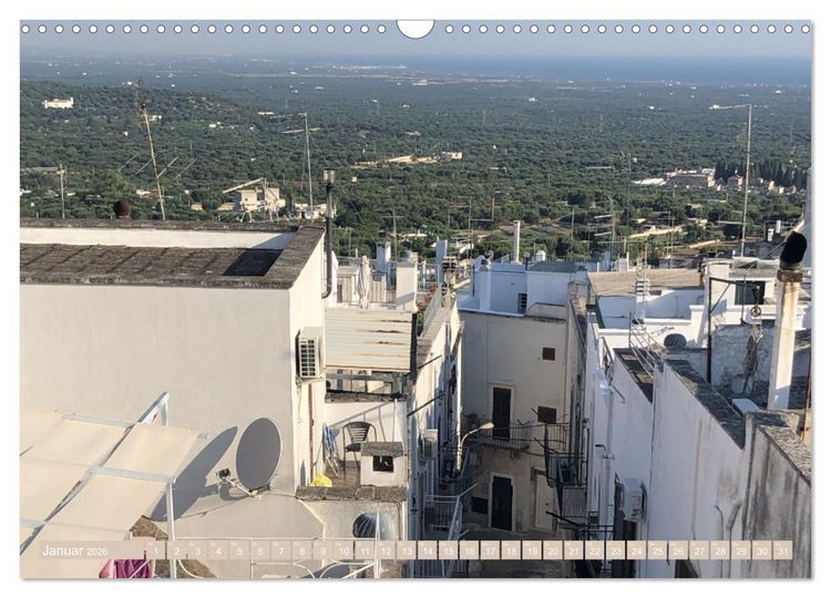 Produktbild: Ostuni - Apuliens wei&szlig;e Stadt (Wandkalender 2026 DIN A3 quer), CALVENDO Monatskalender
