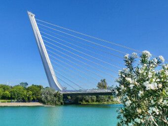 Produktbild: CALVENDO Puzzle Sevillia, Puente del Alamillo | 1000 Teile Lege-Gr&ouml;&szlig;e 64x48cm Foto-Puzzle f&uuml;r gl&uuml;ckliche Stunden