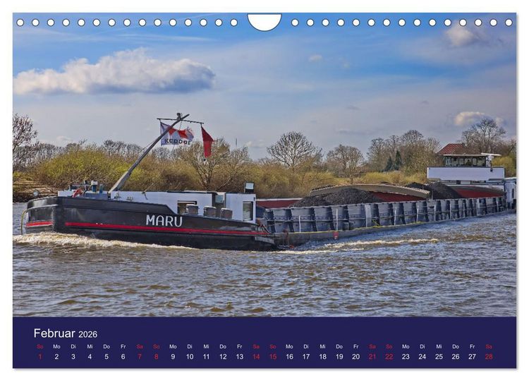 Produktbild: Binnenschiffe im Norden (Wandkalender 2026 DIN A4 quer), CALVENDO Monatskalender