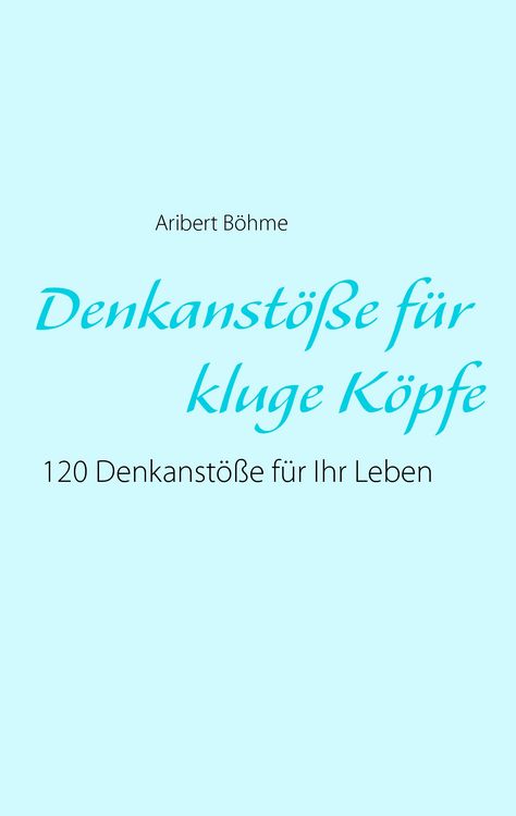 Produktbild: Denkanst&ouml;&szlig;e f&uuml;r kluge K&ouml;pfe