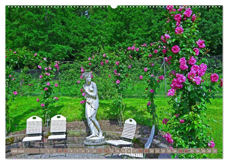Produktbild: Rosengarten auf dem Beutig (hochwertiger Premium Wandkalender 2026 DIN A2 quer), Kunstdruck in Hochglanz
