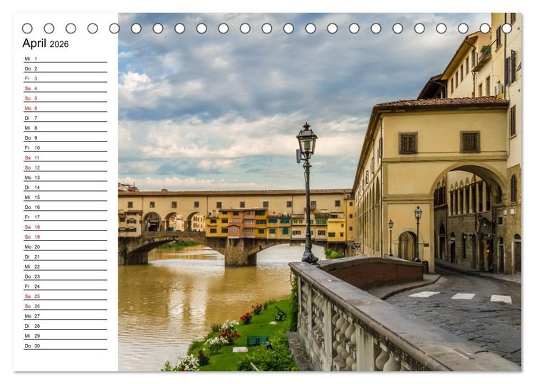 Produktbild: Impressionen aus FLORENZ (Tischkalender 2026 DIN A5 quer), CALVENDO Monatskalender