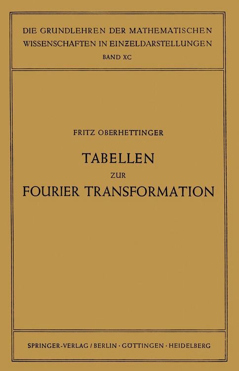 Produktbild: Tabellen zur Fourier Transformation