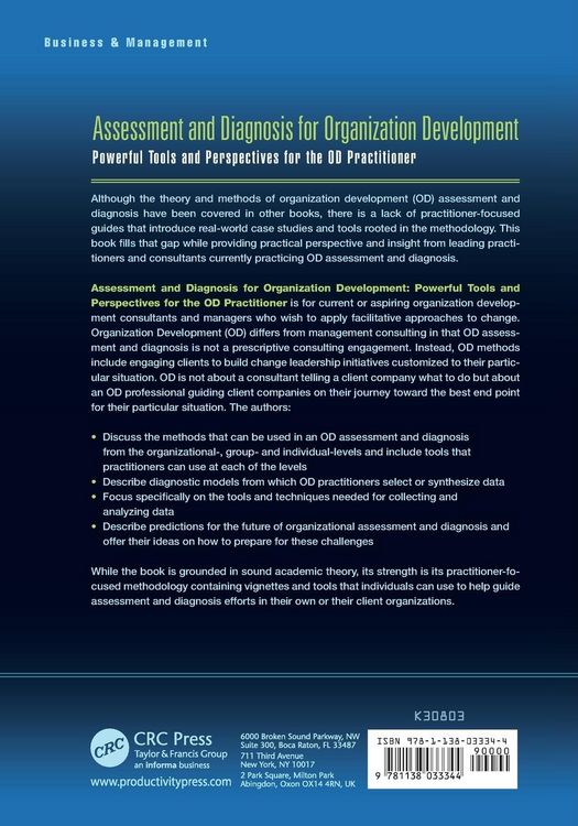 Produktbild: Assessment and Diagnosis for Organization Development