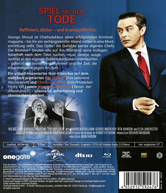 Produktbild: Spiel mit dem Tode (The Big Clock)