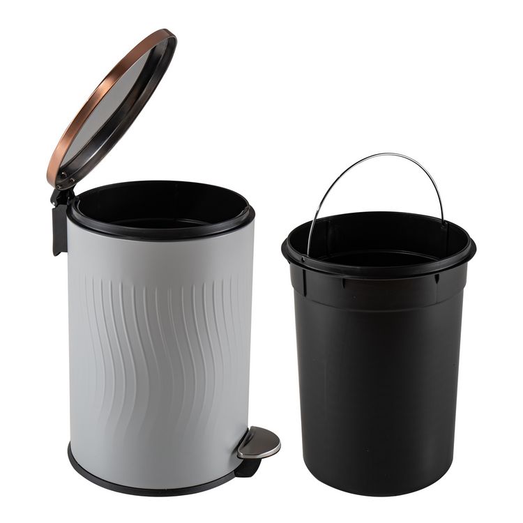 Produktbild: HTI-Living Treteimer Jannik 12L Grau/Kupfer Treteimer Jannik 12L Grau/Kupfer