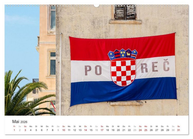 Produktbild: Porec Kalender - Die kroatische Stadt an der Adria (hochwertiger Premium Wandkalender 2026 DIN A2 quer), Kunstdruck in Hochglanz