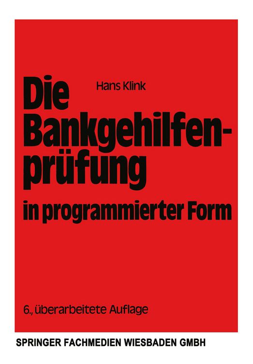 Produktbild: Die Bankgehilfenpr&uuml;fung in programmierter Form