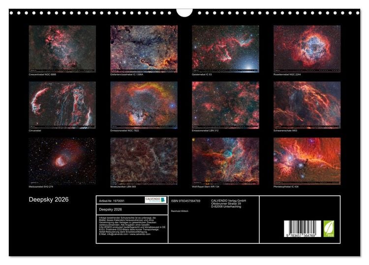 Produktbild: Deepsky 2026 (Wandkalender 2026 DIN A3 quer), CALVENDO Monatskalender