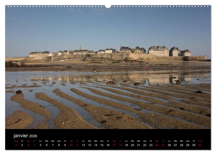 Produktbild: Saint-Malo au fil des mois (Calendrier mural 2026 DIN A2 vertical) calendrier de bureau