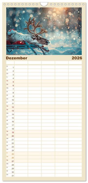 Produktbild: Familienplaner 2026 - Einfach mal abh&auml;ngen mit 5 Spalten (Wandkalender, 21 x 45 cm) CALVENDO
