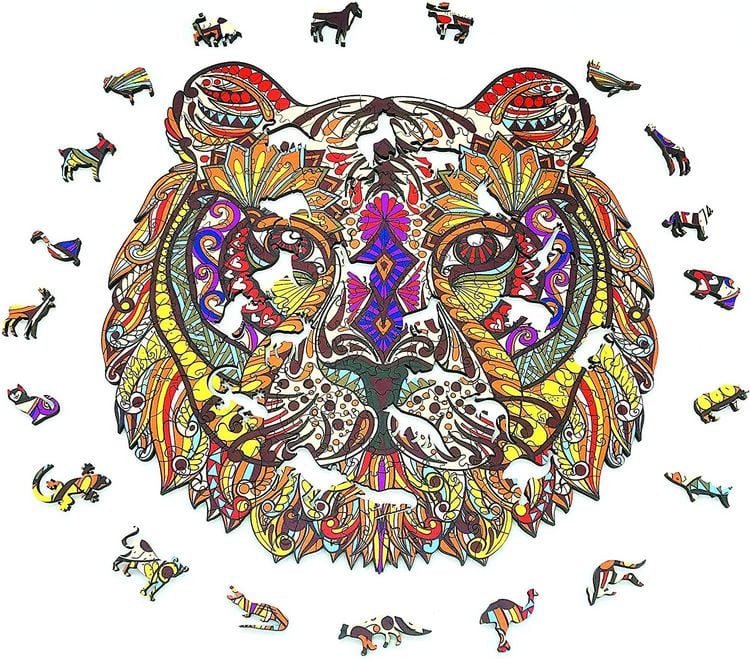 Produktbild: Craft Buddy PUZZWD-01 - Wooden Jigsaw Puzzle, Bengal Tiger, Holzpuzzle, A3