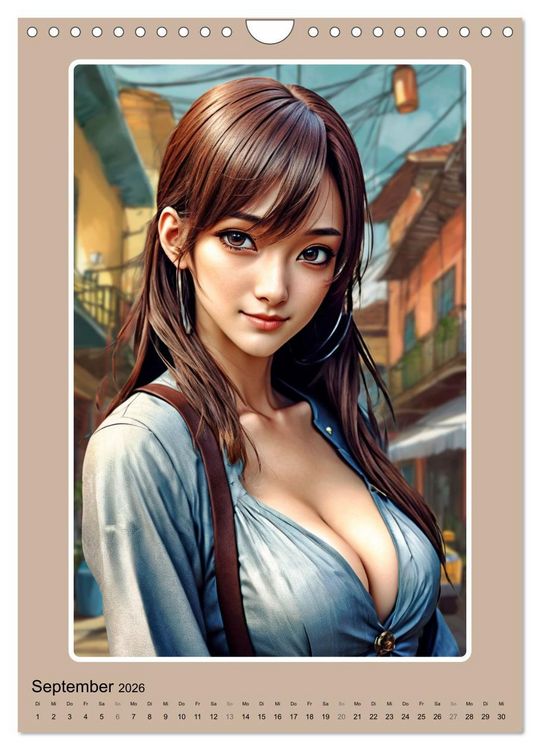 Produktbild: Manga-Frauenportr&auml;ts (Wandkalender 2026 DIN A4 hoch), CALVENDO Monatskalender