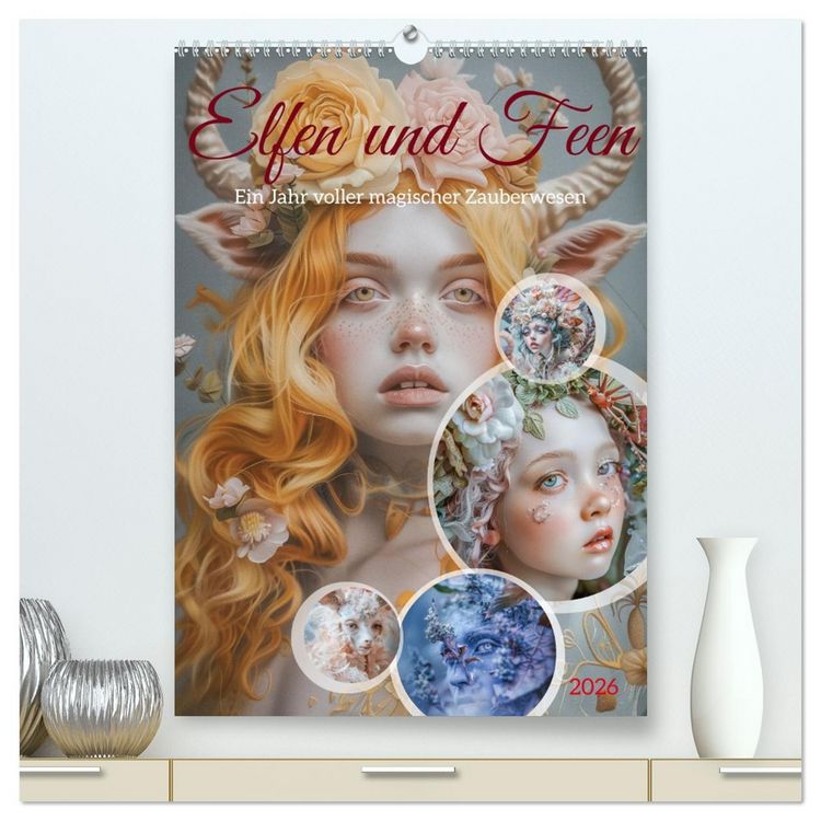 Produktbild: Elfen und Feen (hochwertiger Premium Wandkalender 2026 DIN A2 hoch), Kunstdruck in Hochglanz
