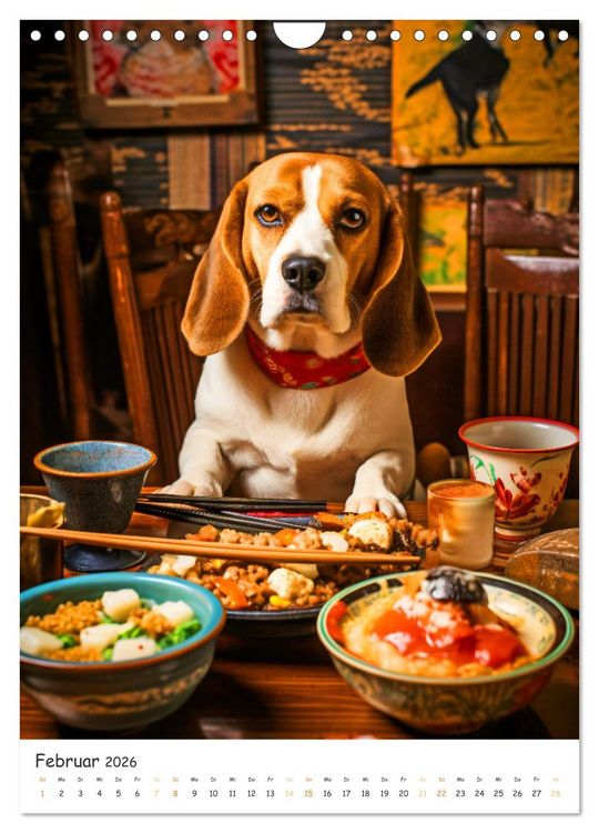 Produktbild: Hunde & Ramen - Ein Jahr voller Genuss und Freude (Wandkalender 2026 DIN A4 hoch), CALVENDO Monatskalender