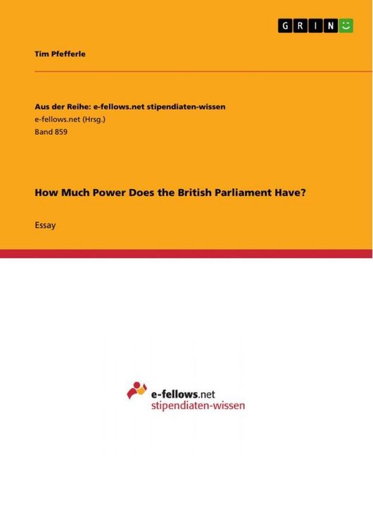 Produktbild: How Much Power Does the British Parliament Have?