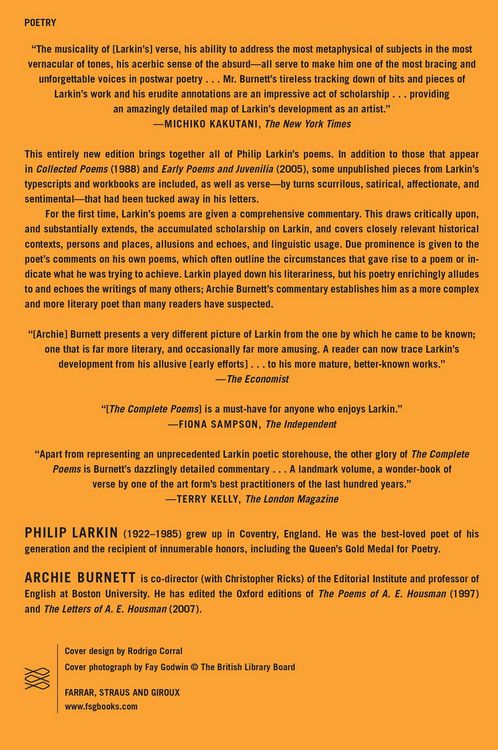 Produktbild: Philip Larkin: The Complete Poems