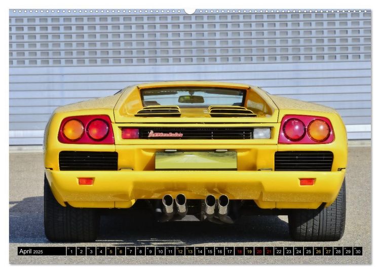 Produktbild: Ein Teufel in Gelb Lamborghini Diablo PHOTOART (Wandkalender 2025 DIN A2 quer), CALVENDO Monatskalender