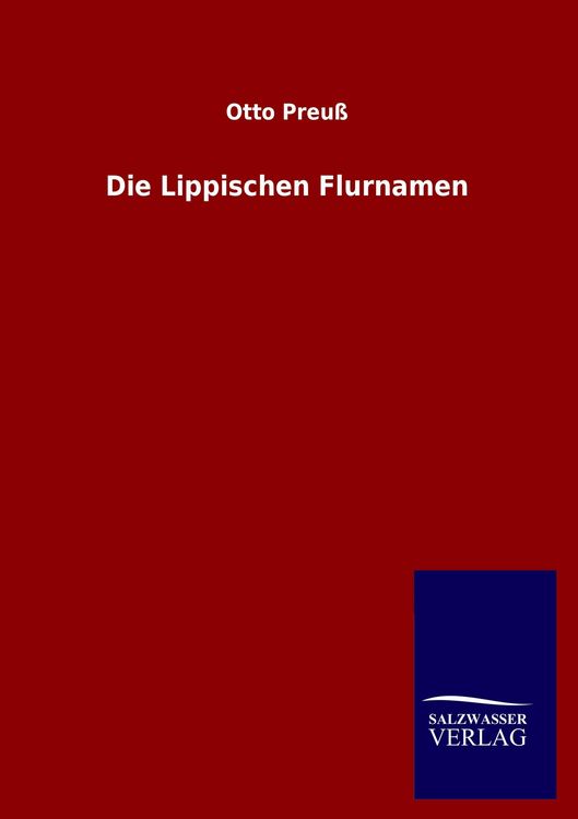 Produktbild: Die Lippischen Flurnamen