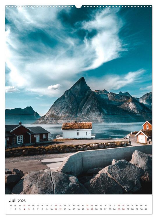 Produktbild: Norwegen - Eine Reise durch das skandinavische Land. (hochwertiger Premium Wandkalender 2026 DIN A2 hoch), Kunstdruck in Hochglanz