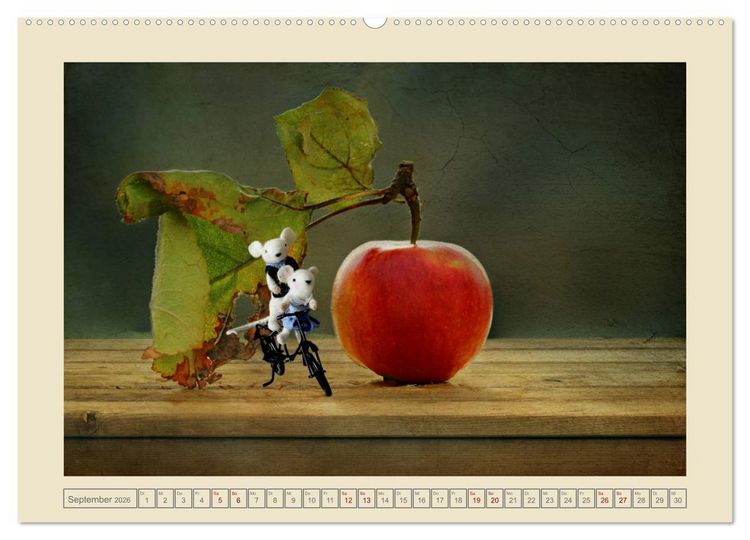 Produktbild: Bei Familie Maus zuhaus (hochwertiger Premium Wandkalender 2026 DIN A2 quer), Kunstdruck in Hochglanz