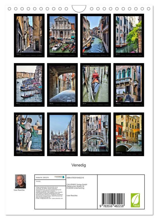 Produktbild: Venedig (Wandkalender 2026 DIN A4 hoch), CALVENDO Monatskalender
