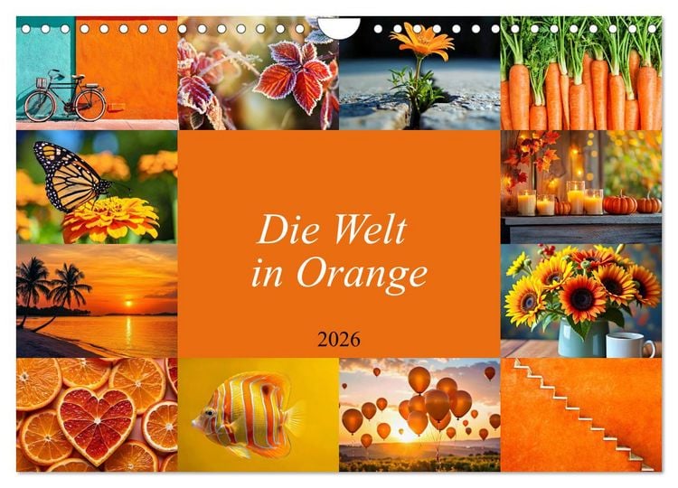 Produktbild: Die Welt in Orange (Wandkalender 2026 DIN A4 quer), CALVENDO Monatskalender