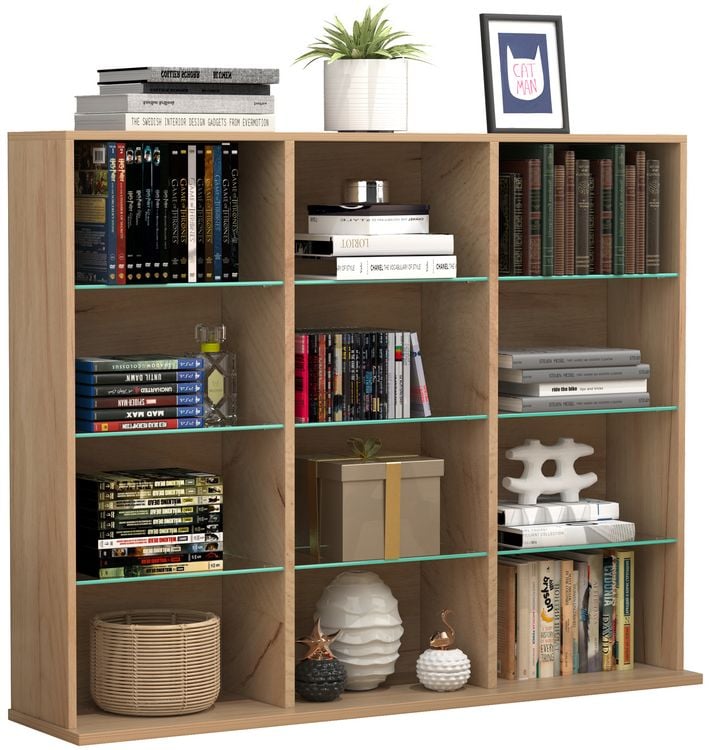 Produktbild: Holz CD DVD Standregal Bücherregal Regal Zilas L