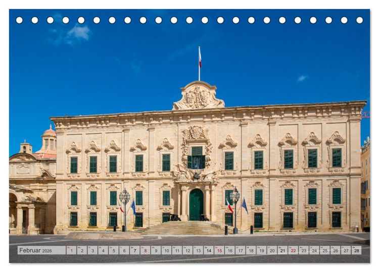 Produktbild: Malta - Wo Geschichte lebendig ist (Tischkalender 2026 DIN A5 quer), CALVENDO Monatskalender