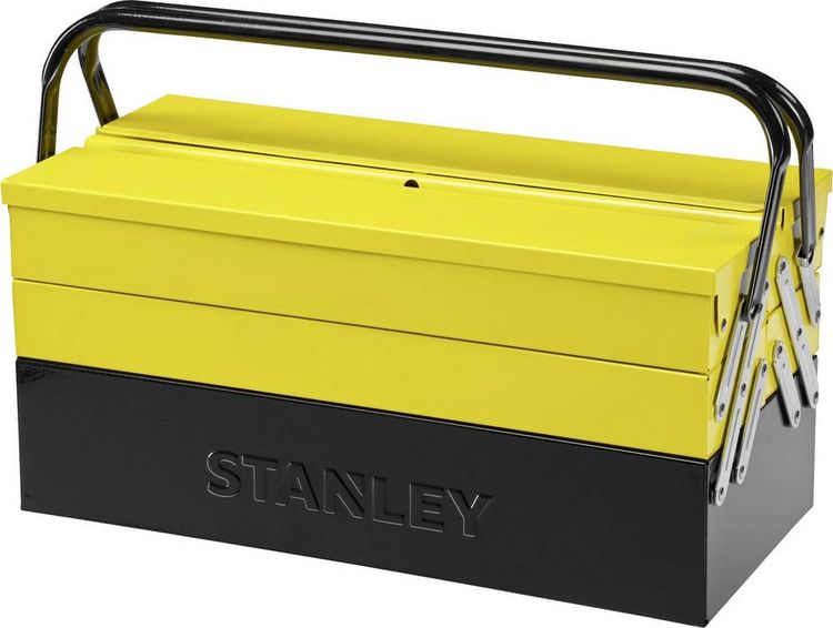 Produktbild: STANLEY 1-94-738 CANTILEVER Werkzeugkasten unbest&uuml;ckt Metall Gelb, Schwarz