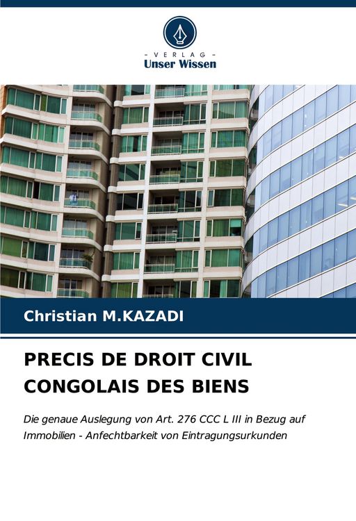 Produktbild: PRECIS DE DROIT CIVIL CONGOLAIS DES BIENS