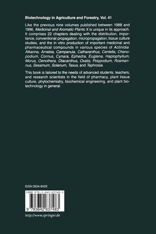 Produktbild: Medicinal and Aromatic Plants X