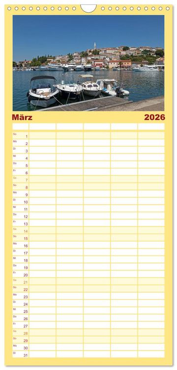 Produktbild: Familienplaner 2026 - sonniges Istrien mit 5 Spalten (Wandkalender, 21 x 45 cm) CALVENDO