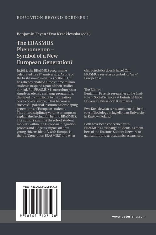Produktbild: The ERASMUS Phenomenon &ndash; Symbol of a New European Generation?