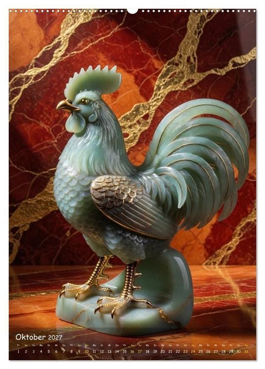 Produktbild: ZODIAK JADE IMPERIAL (hochwertiger Premium Wandkalender 2027 DIN A2 hoch), Kunstdruck in Hochglanz