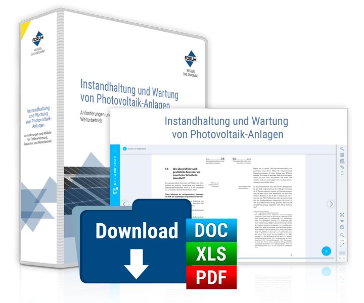 Produktbild: Handbuch Instandhaltung und Wartung von Photovoltaik-Anlagen