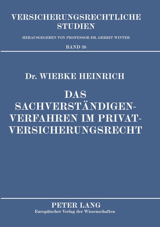 Produktbild: Das Sachverst&auml;ndigenverfahren im Privatversicherungsrecht