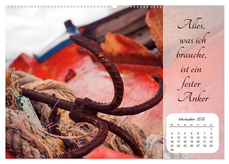 Produktbild: Mein Anker - Ein Jahr voller Halt (hochwertiger Premium Wandkalender 2026 DIN A2 quer), Kunstdruck in Hochglanz