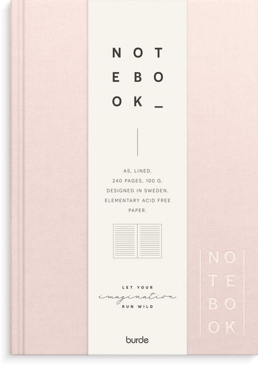 Produktbild: Burde Notizbuch Textil pink liniert A5