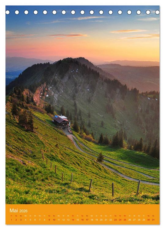 Produktbild: Das Allg&auml;u &ndash; eine Landschaft wie im M&auml;rchen (Tischkalender 2026 DIN A5 hoch), CALVENDO Monatskalender