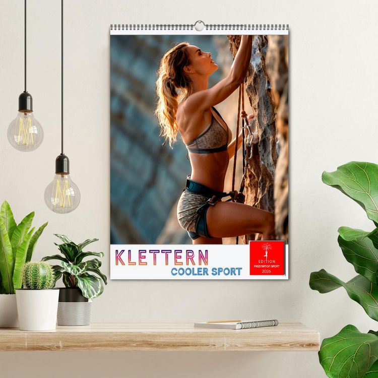 Produktbild: Klettern - cooler Sport (Wandkalender 2026 DIN A2 hoch), CALVENDO Monatskalender