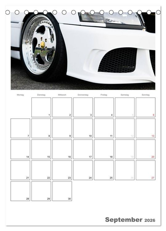 Produktbild: Tuning Power Planer (Tischkalender 2026 DIN A5 hoch), CALVENDO Monatskalender