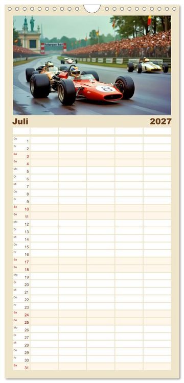 Produktbild: Familienplaner 2027 - Formel 1 in den sechziger Jahren mit 5 Spalten (Wandkalender, 21 x 45 cm) CALVENDO