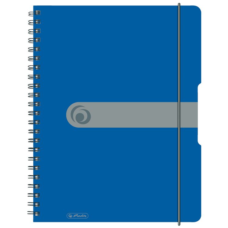 Produktbild: Herlitz Spiralblock A4 to go 80 Blatt kariert blau