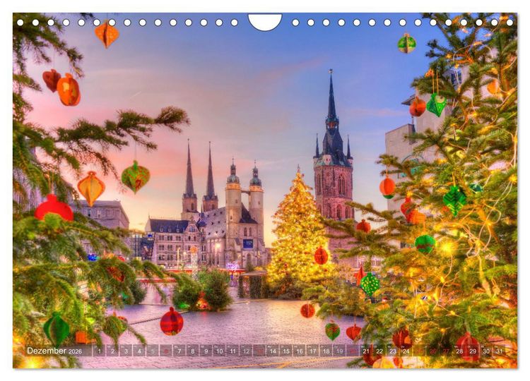 Produktbild: Halle an der Saale - Stadtansichten (Wandkalender 2026 DIN A4 quer), CALVENDO Monatskalender