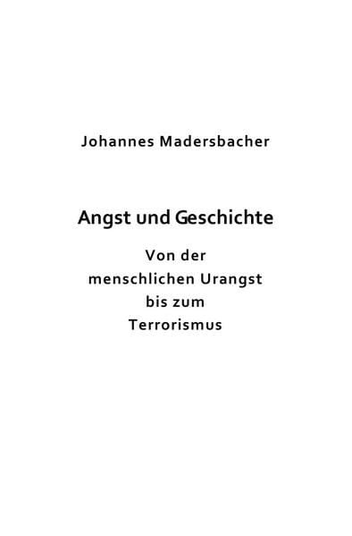 Produktbild: Angst und Geschichte