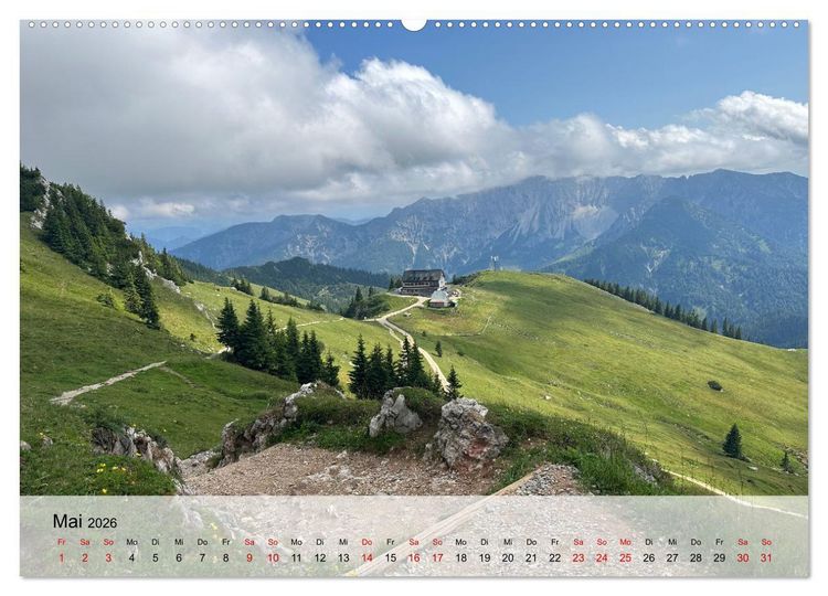 Produktbild: Alpenauszeit - Sch&ouml;ne Orte der Alpen (Wandkalender 2026 DIN A2 quer), CALVENDO Monatskalender